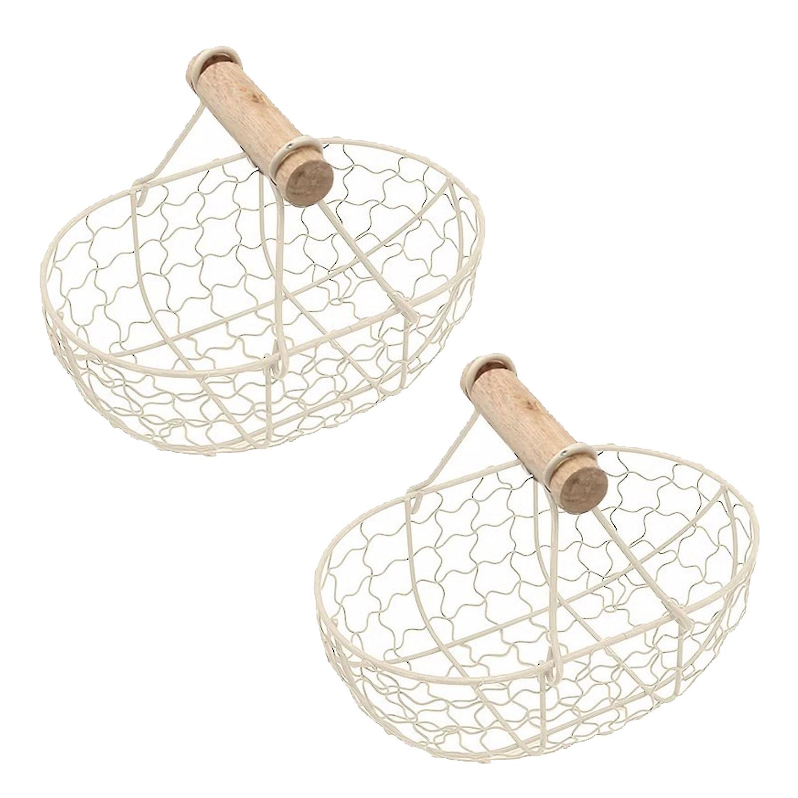 2 st Blomsterflickkorgar Bröllopsblommor Metallkorgar Heminredning