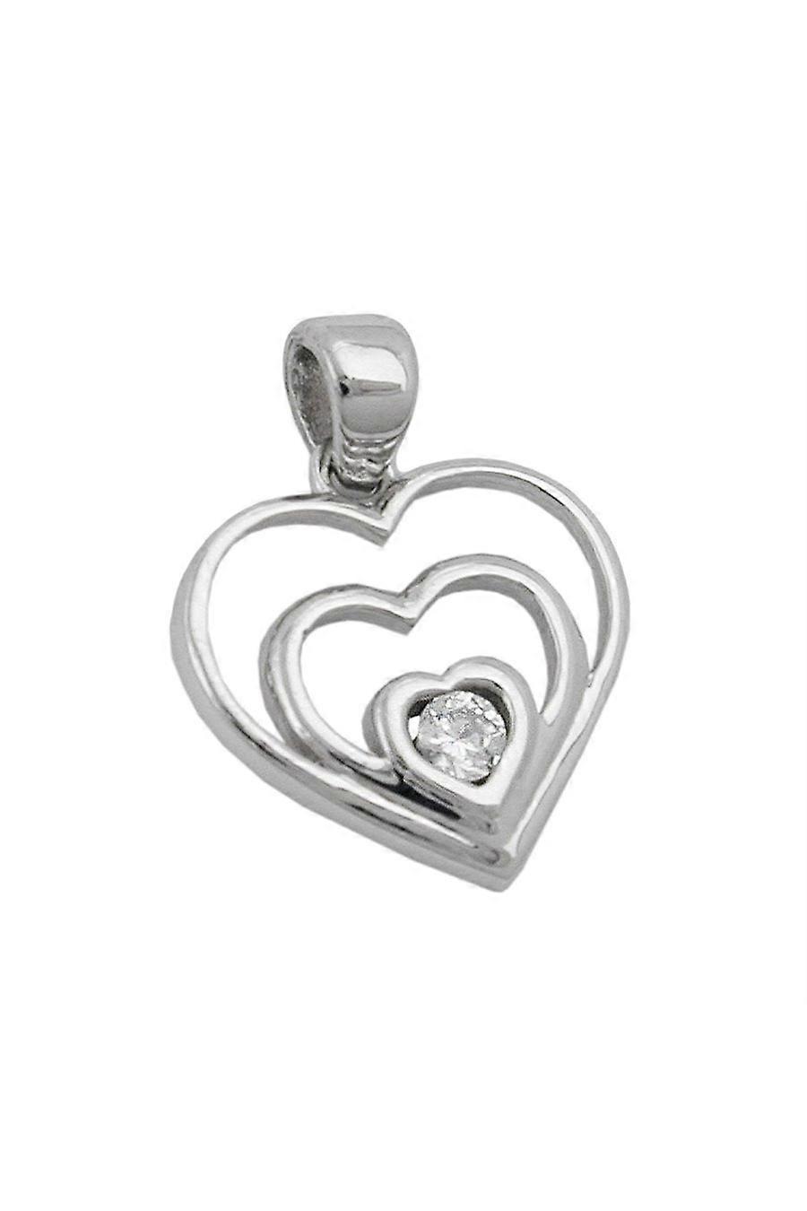 Pendant Heart 9k White Gold - Gl430978