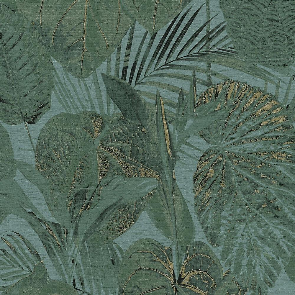 AS Creation Large Leaves Green Wallpaper