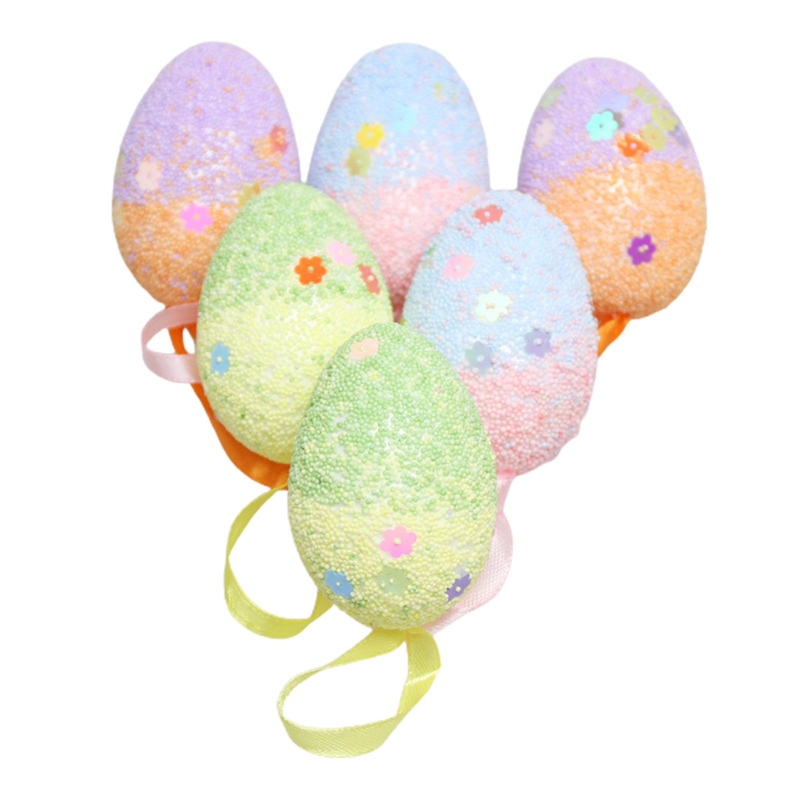 Colorful Foam Easter Egg Decoration 5x7cm & 4x6cm Multicolor