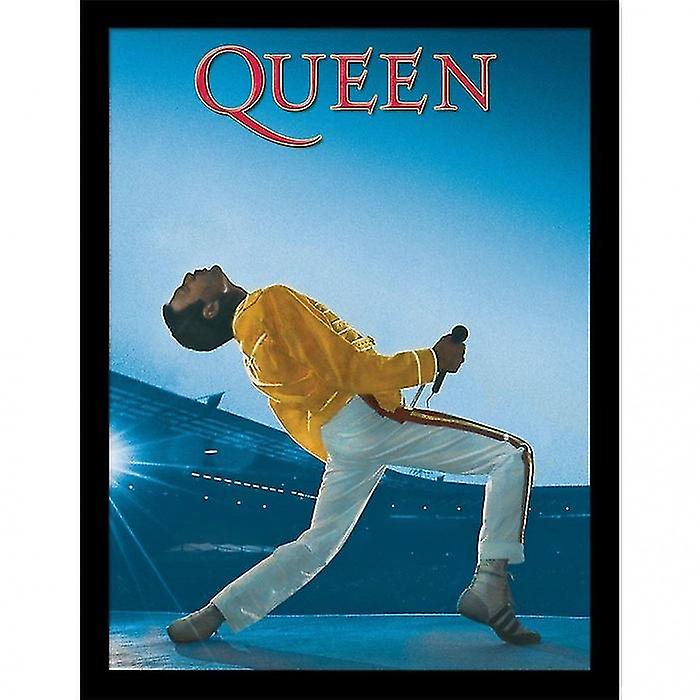 Queen Live At Wembley Framed Poster