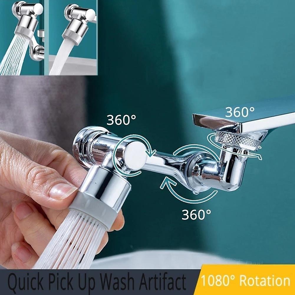 Universal 1080° Rotation Faucet Aerator Splash Filter Kitchen Tap Extend Water Nozzle Faucet Adaptor