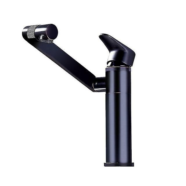Universal Black Swivel Above Counter Copper Sink Basin Faucet Countertop Lavatory Bathroom Faucet