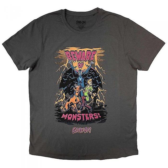Scooby Doo Unisex Adult Beware Of Monsters T-Shirt
