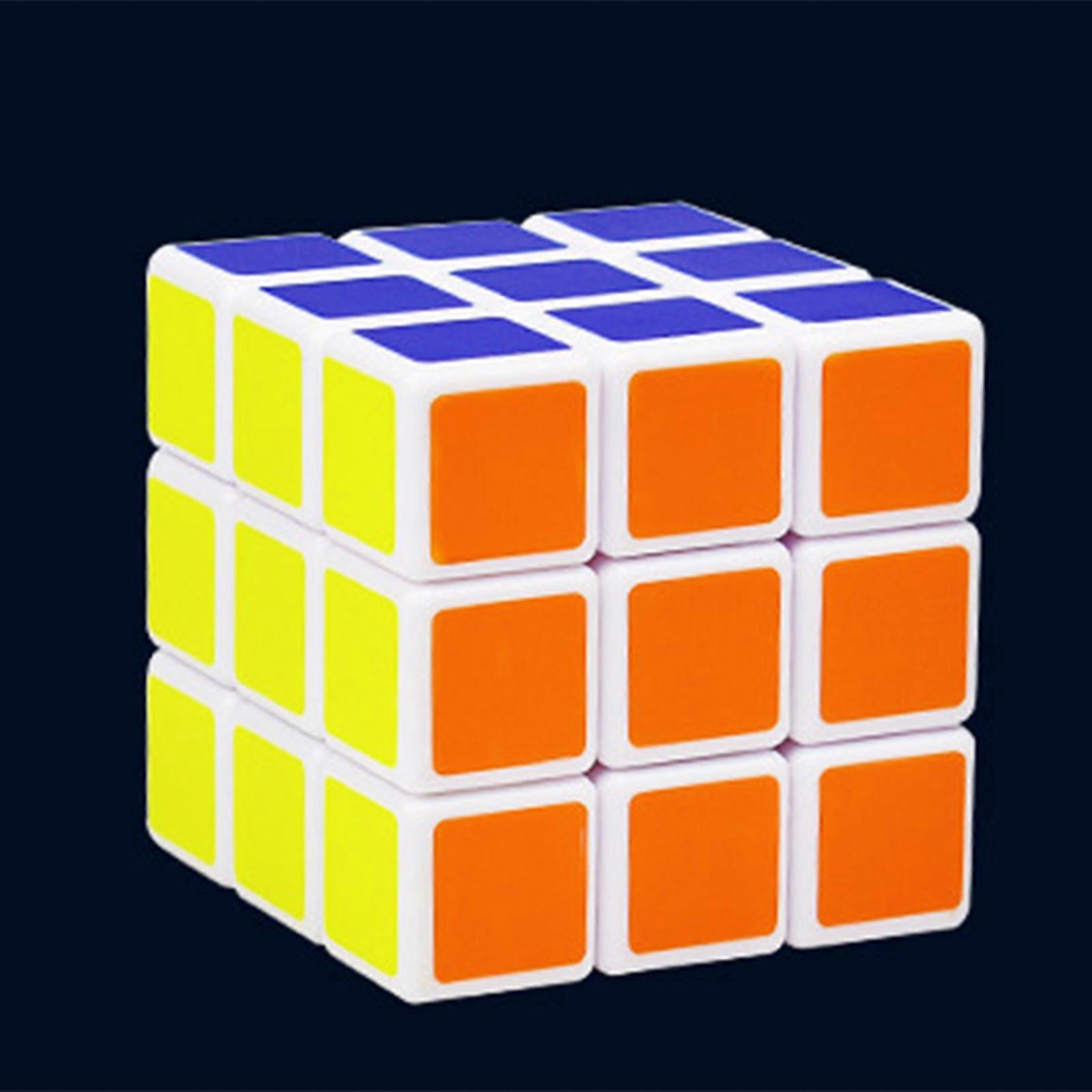 3 X 3 Speed Puzzle Stickerless Puzzles Toys Easy Turning Speed Puzzle for Beginners and Professionals White 