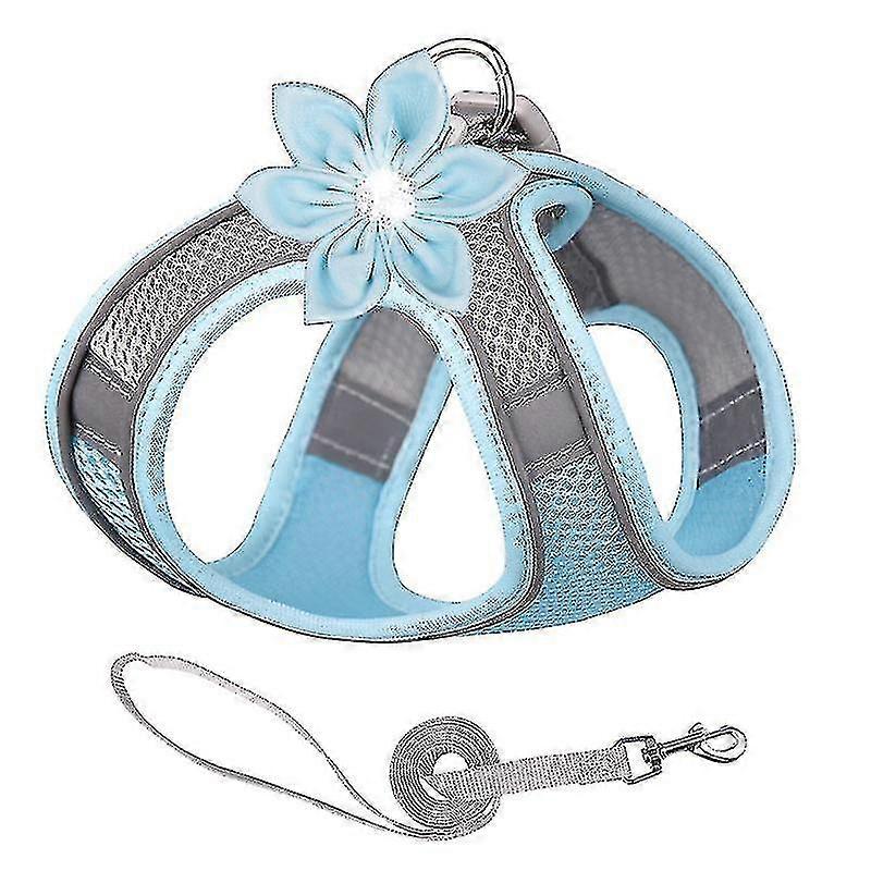 Soft Mesh Dog Harness And Leash Set For Walking - For Small Dogs And House Cats
