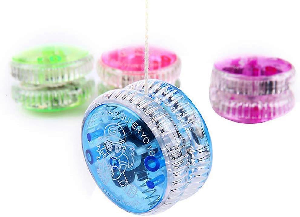 LED Illuminated Yo Yo Yoyo for Kids Beginner Yoyo Responsive Ball Bearing Yoyo 4 Pack Random Colors