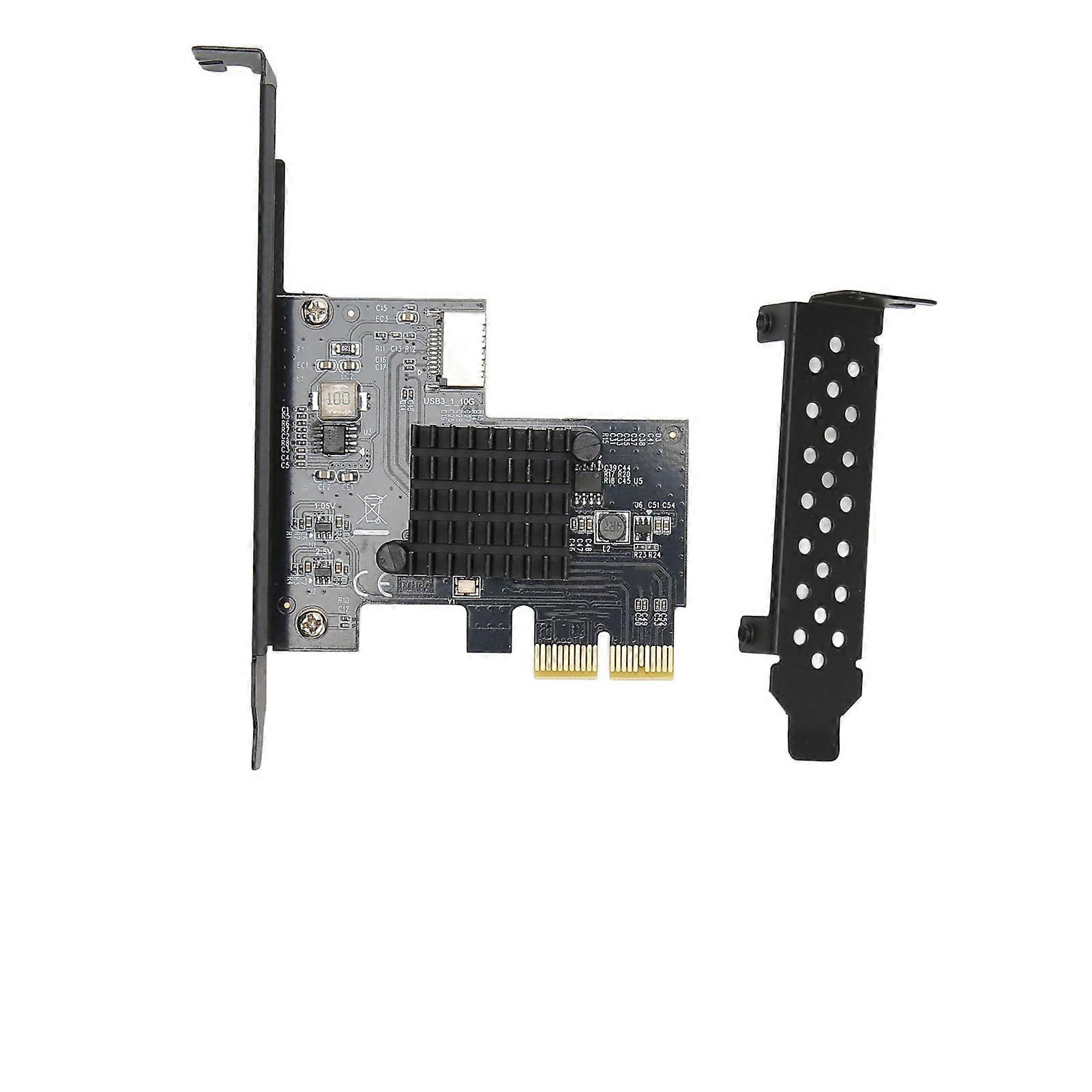 USB3.2 Type E Front Panel Internal Expansion Card 20PIN 10Gbps USB3.2 Type E Adapter Card for Desktop PC Interface to The Right PCI E 2X