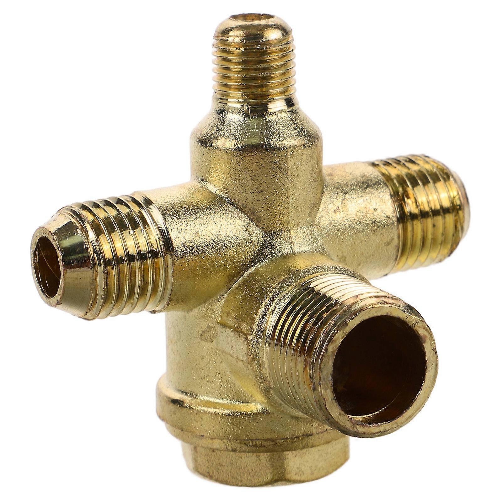 Air Compressor Pressure Valve 4 Ways Threaded Non-Return Check Valve Accessory