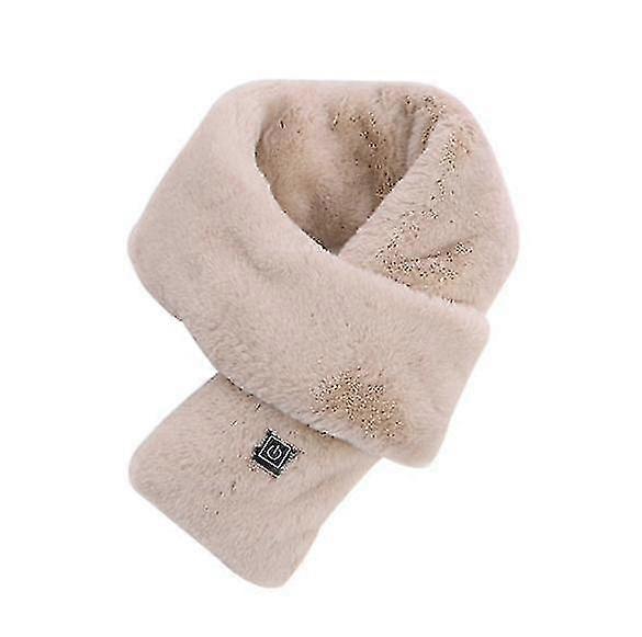 Neck Gaiters Usb Heating Scarf Unisex Heating Scarf Intelligent Control Three-speed Heating Scarf Beige