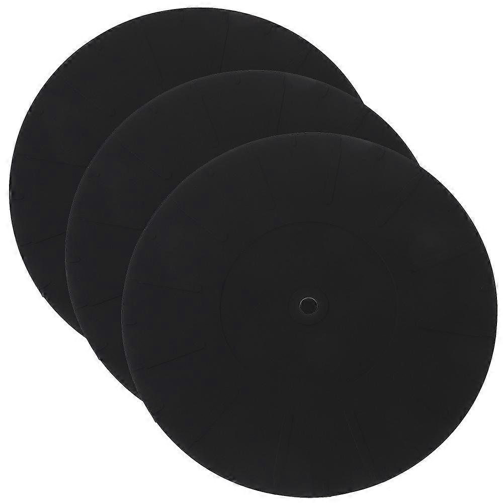 3pcs Vinyl Record Mats Turntable Record Player Silicone Mats Anti-static Turntable Pads