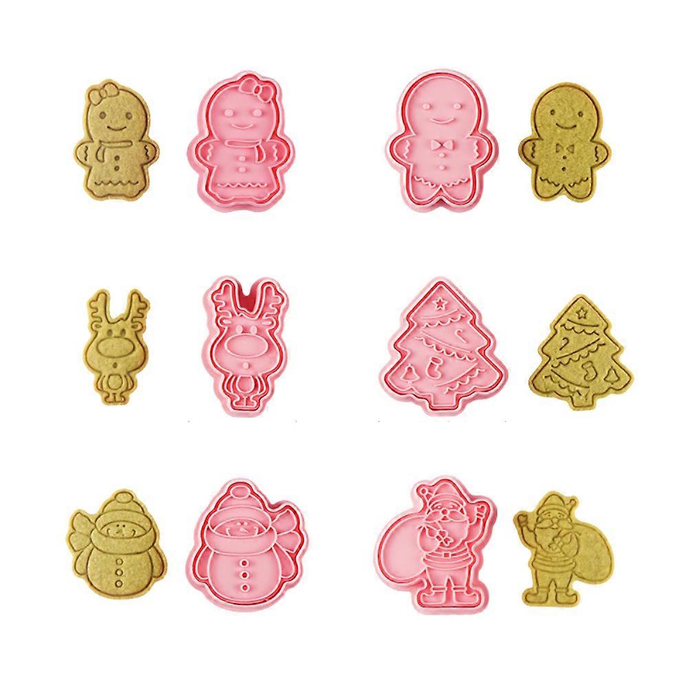 クリスマスカッターモールドセット6ピースパターンキッチンDIYベーキングモールドビスケットペストリーフォンダンケーキ用