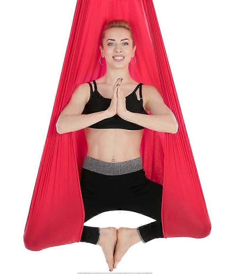 1M X 2.8M Anti-Gravity Yoga Swing Hammock Aerial Inversion Strap Red