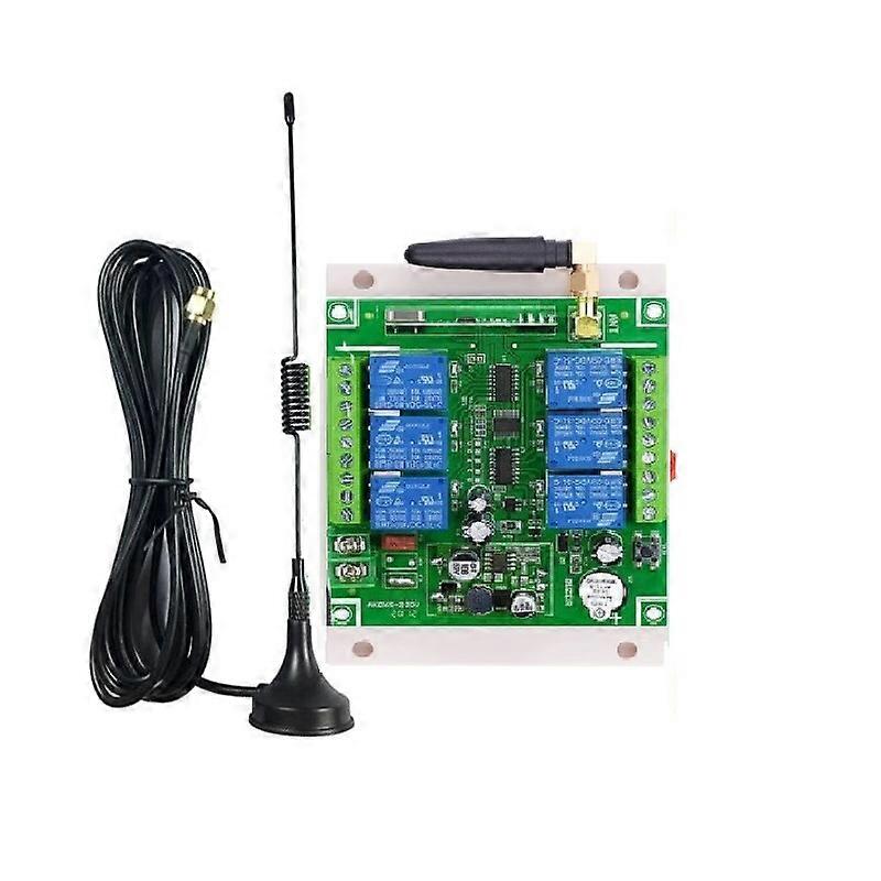 1000m DC12V 24V 36V 6CH 30A Relay RF Wireless Remote Control Switch Receiver Transmitter Suction Antenna For LED Light or Motor