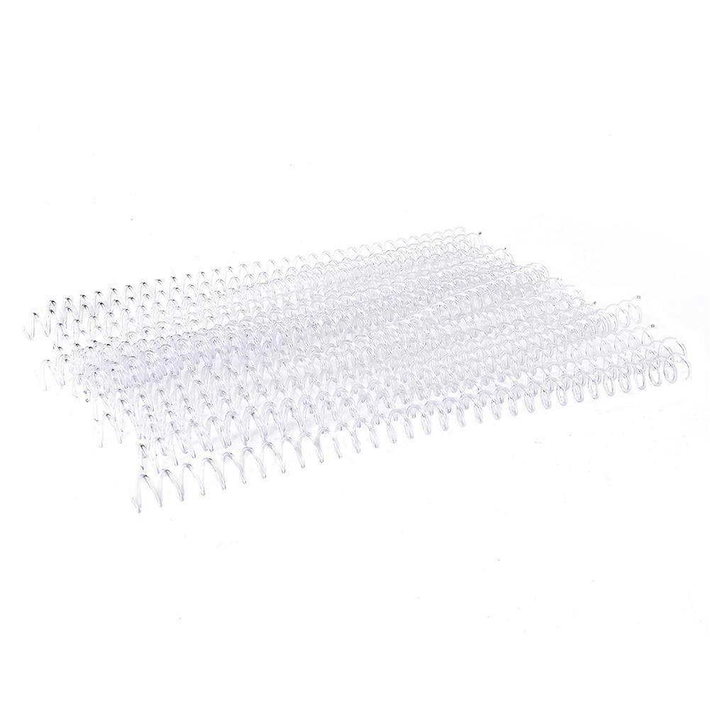 20pcs 30 Hole LoosE leaf Plastic Binding Ring Spring Spiral Rings for A4 Paper 13mm transparent YEMAA
