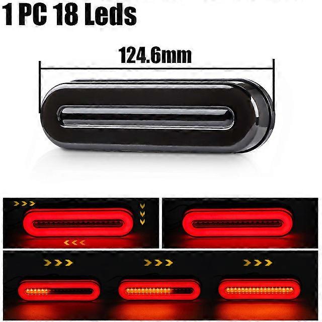 3 In 1 Waterproof 12V 24 Truck LED Tail Light Rear Lamp Stop Reverse ...
