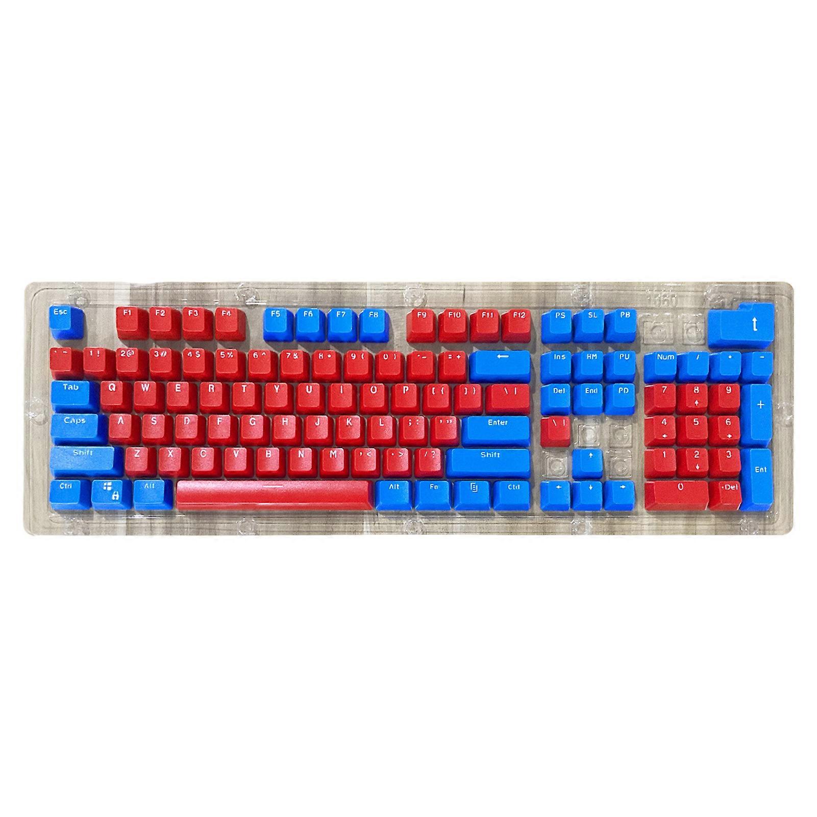 104Pcs Keyboard Keycaps Ergonomic Design Bright Color Fade-Resistant Decorative PBT Mechanical Keyboards Replacement Keycaps Office Supplies