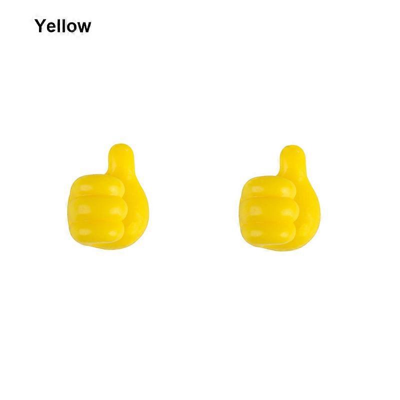 2PCS Hand-shaped Rubber Holder Glasses Cable Power Cord Charging Line Self Adhesive Mini Hook Car Organizer Gadget Decorations