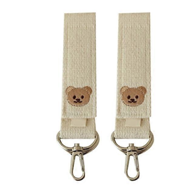 2pcs Baby Stroller Organizer Hook Cute Bear Stroller Hooks Adjustable Bag Hanging Hooks Sturdy Stroller Accessories