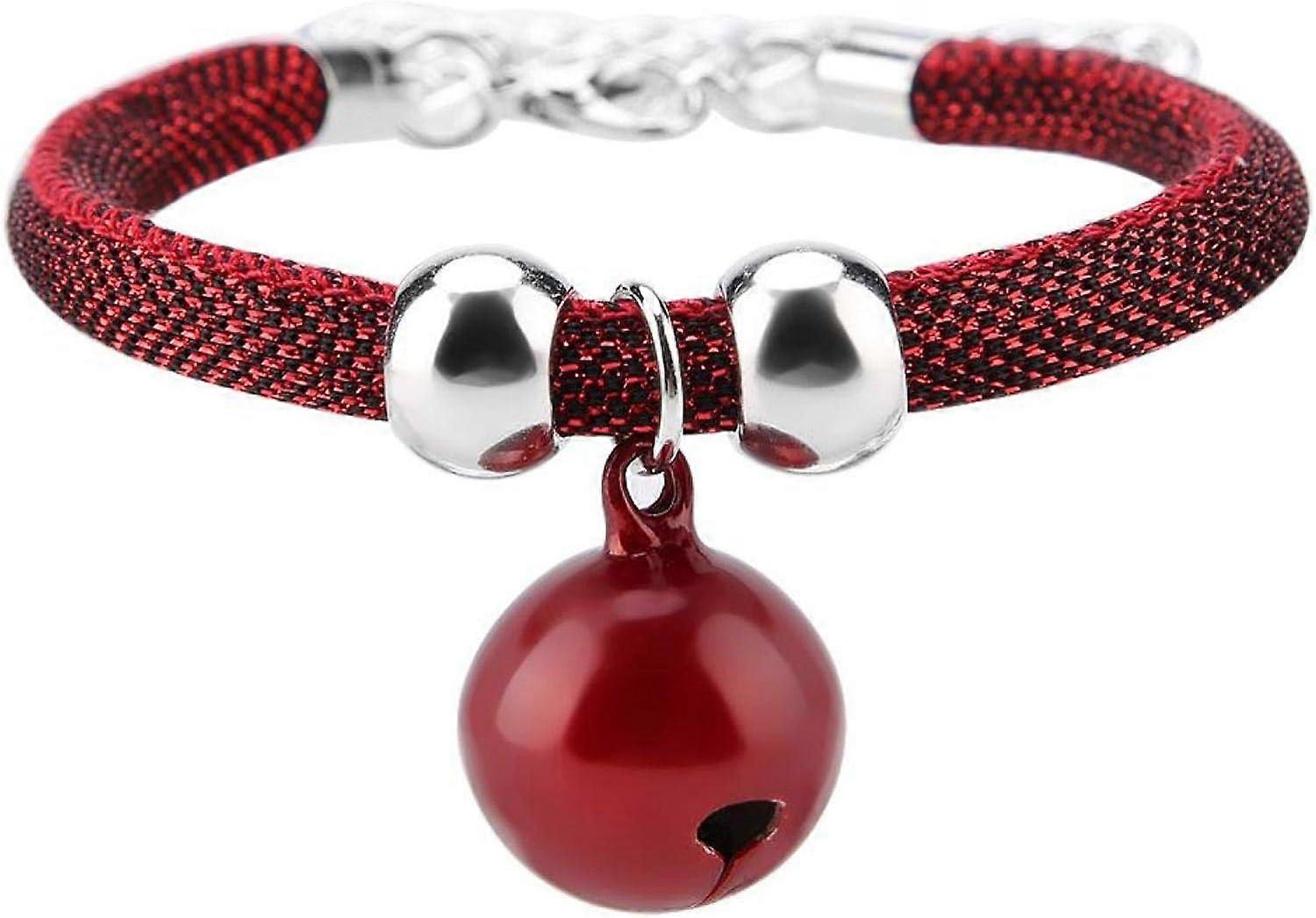 Japanese Style Pets Cat Collar Adjustable Cat Collar with Bell Handmade Pet Collars for Kitty Kitten Puppy 1 Size fits All