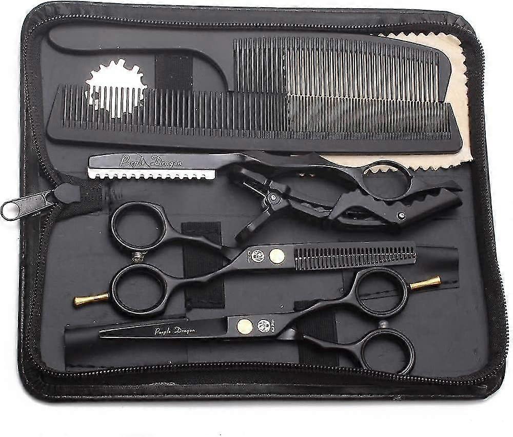 AXEMOORE Haarschneidescheren-Set Aus Edelstahl – 15,2 Cm, 62HRC Härte, Mit Ledertasche, Für Friseure & Heimgebrauch
