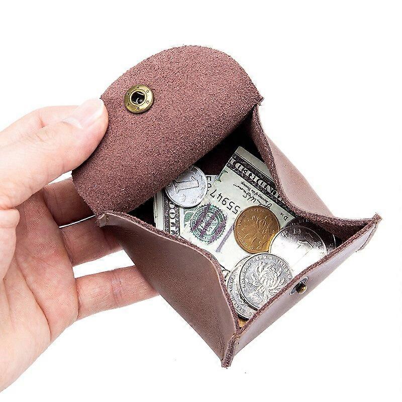 Wallet Multicolor Genuine Leather Small Wallet Japanese Coin Purse Solid Color Casual Coin Purse Top Layer Cowhide Mini Purse