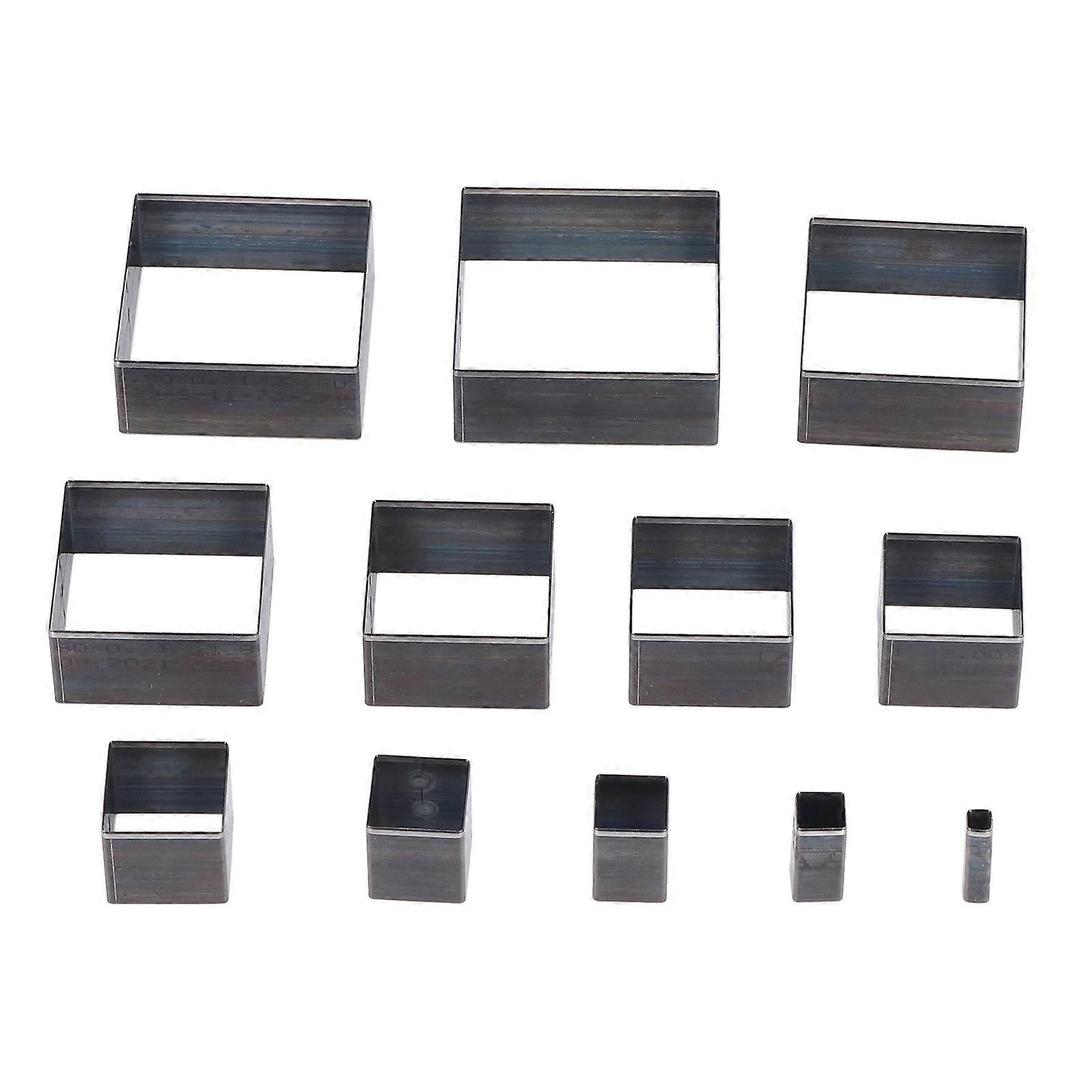 12 件方形皮革切割模具合金钢模冲床切割机,用于织物粘土橡胶 5?60mm