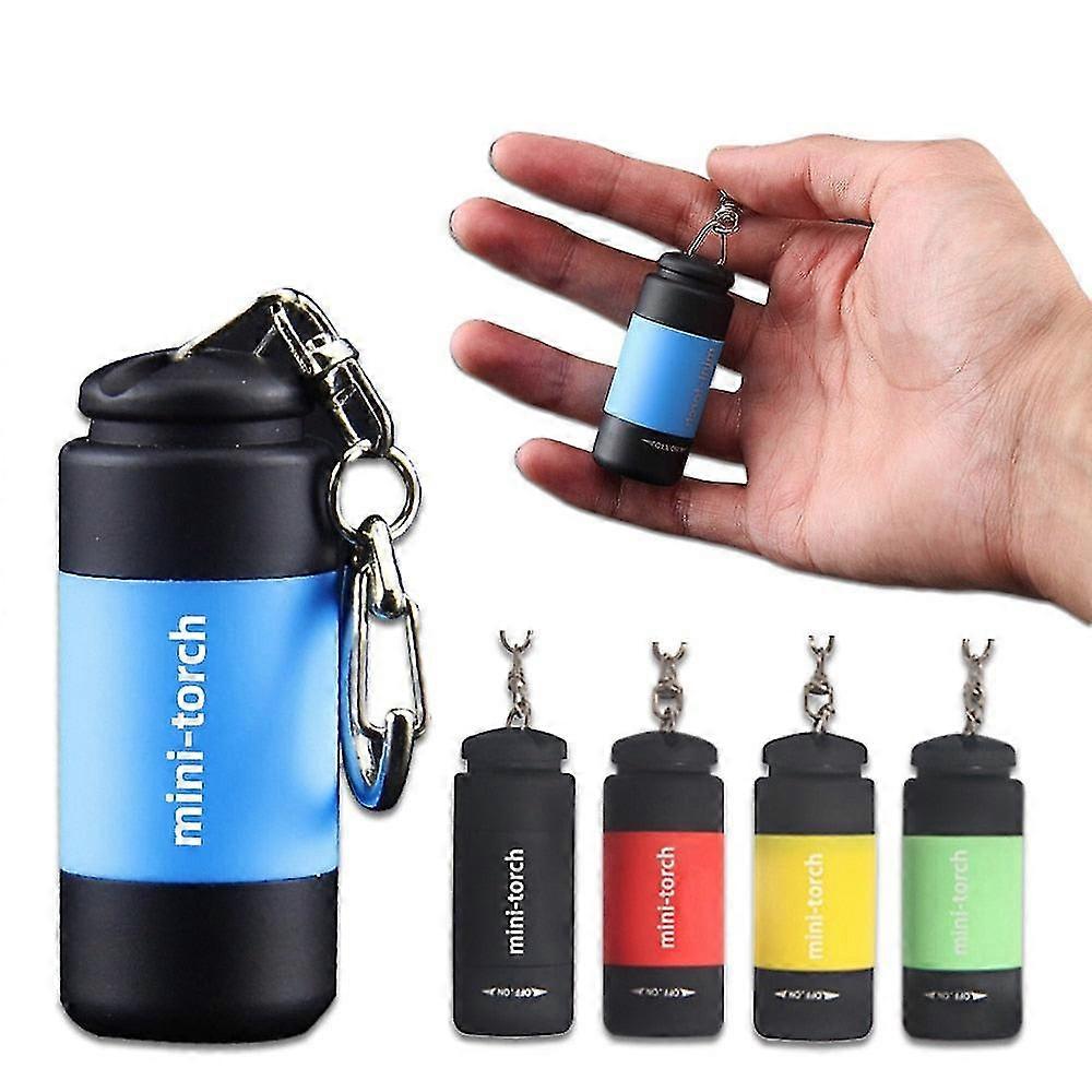 Mini usb rechargeable flashlight keychain torch finger light camping light suitable for doctor, reading, outdoor