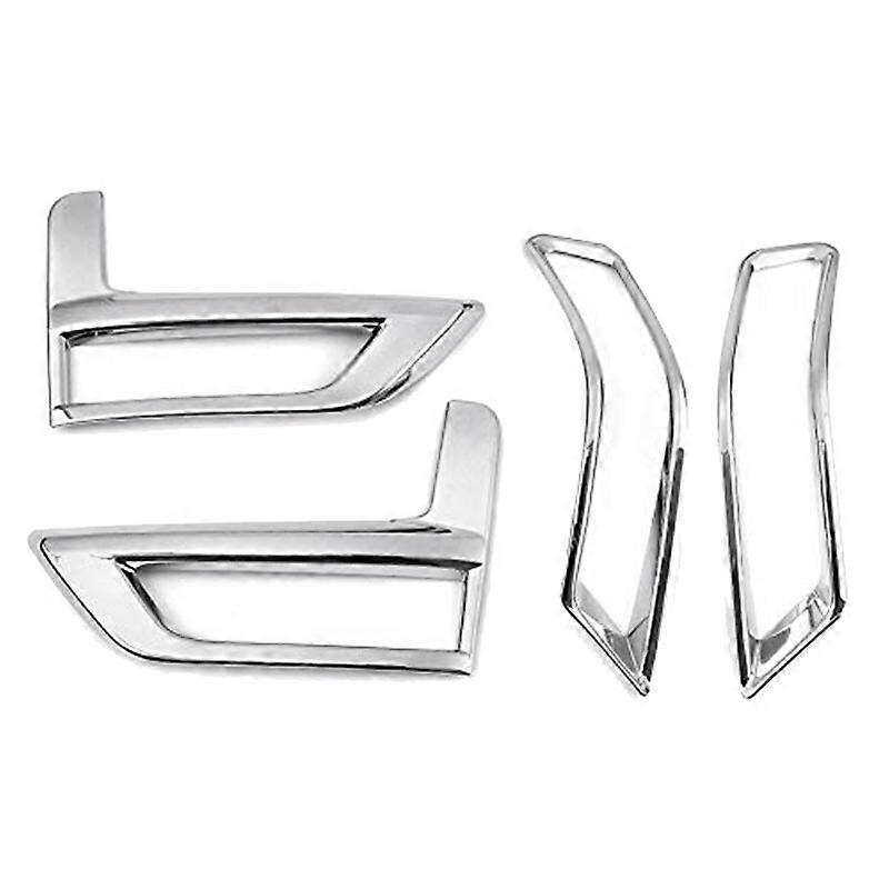 4Pcs Chrome Front Rear Fog Light Cover Bumper Reflector Frame for Rogue T32 2017-2020