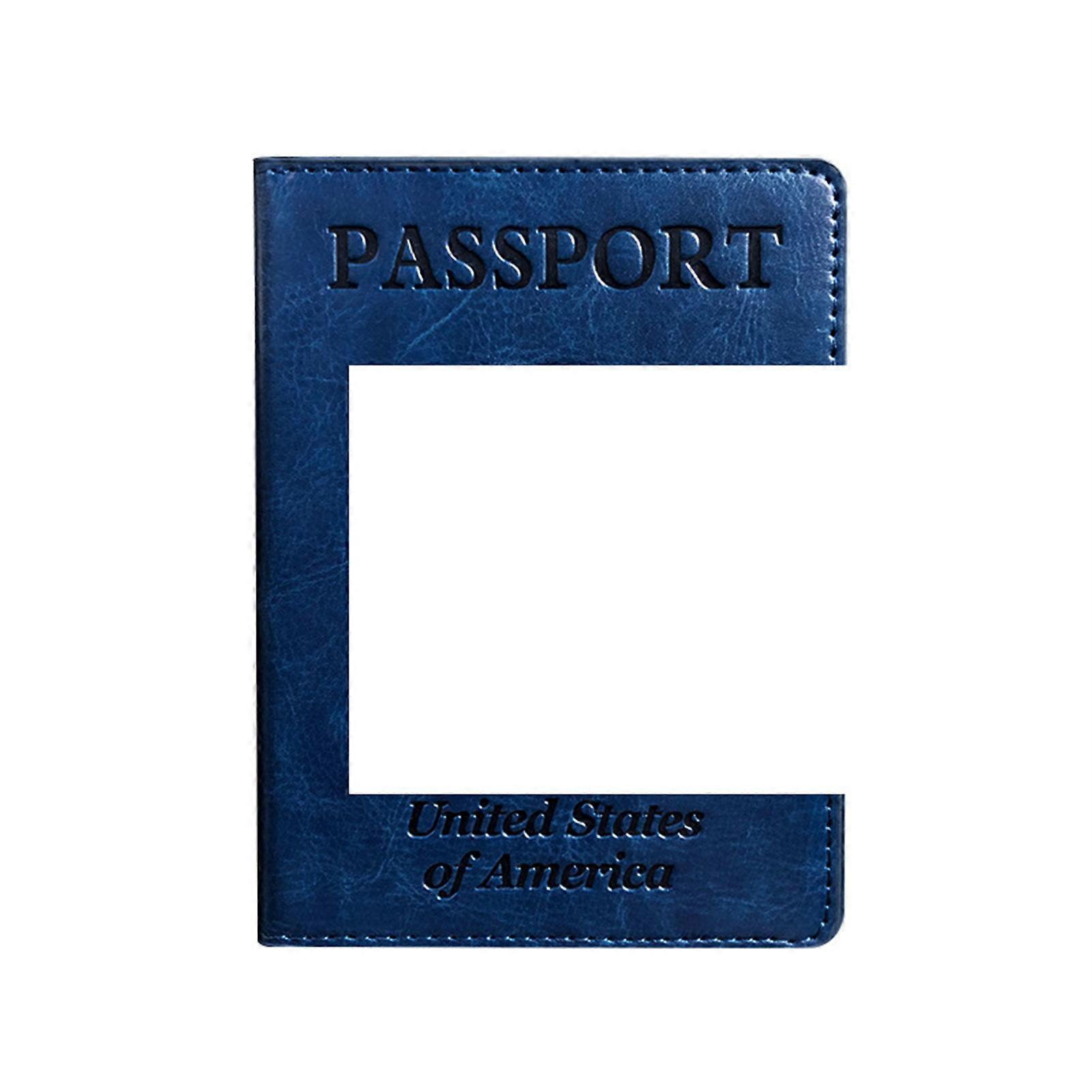 unbrand Creative PU Leather Passport Holder Portable Multipurpose Vintage Card Housse de protection