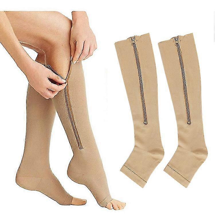 Calze a compressione con cerniera Calze Vena Calze elastiche Sport Running Football Un paio di calzini