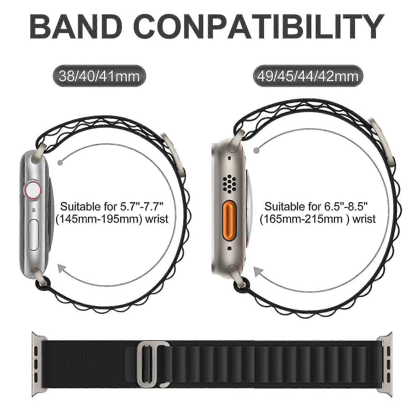 S For Loop Nylon Blet Correa Iwatch Ultra 8 Se 7 6 3 5 Compatible Watch S