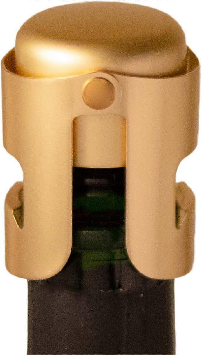 Gold champagne stopper, French design, sparkling wine bottle closure, gold plated, no sharp edges, simple design,2024 Ping