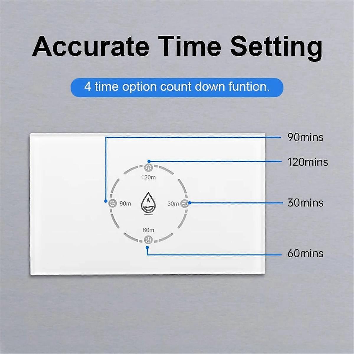 Tuya Smart Life WiFi Boiler Switch 20A with Energy Monitoring 4400W Smart Water Heater Switch US St