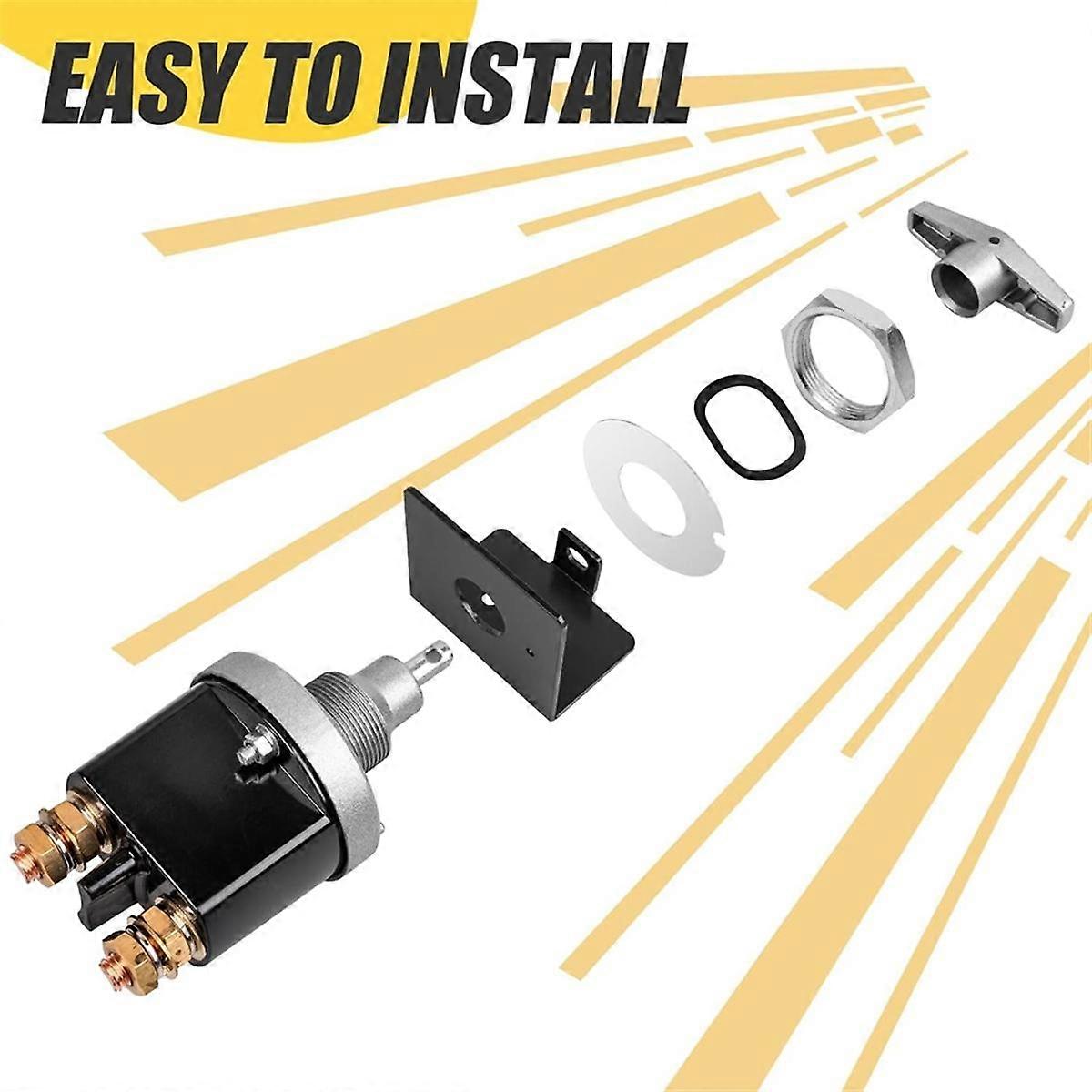 12V-36V Battery Isolator Spurtar 500A Battery Disconnect Switch - 12V-36V Power Cut Off Isolator With Lock-Out Plate 12V Power Cut Off - Foto 5