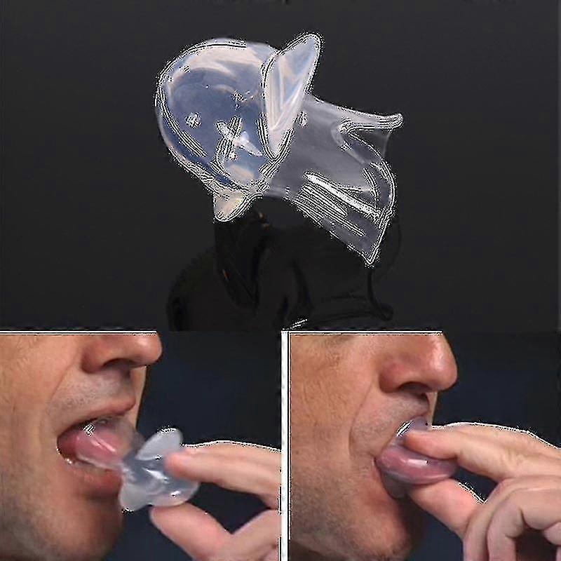 Silicone Anti Snore Tongue Retaining Device With Case Stop Snoring Bre