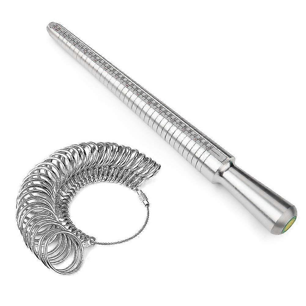 Ring Sizer Mandrel Finger Measurer Jewelry Kit Tools Engagement Sizer