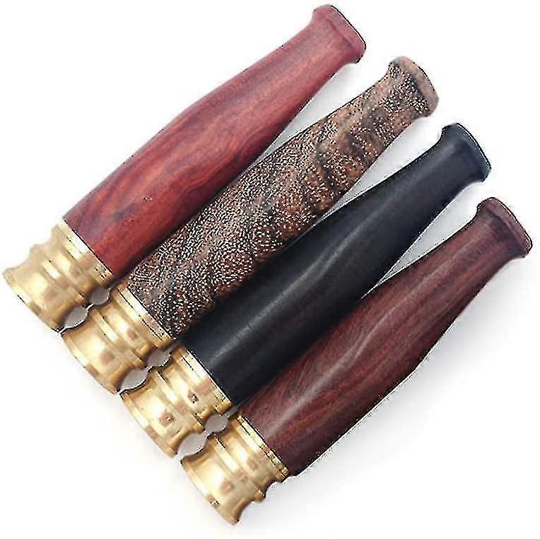 Cigarette Holder 4 Pieces Wooden Short Cigarette Tip Reusable Cigarette Filter For Hand Rolled Cigarettes Reduce Harmful Substances High Quality
