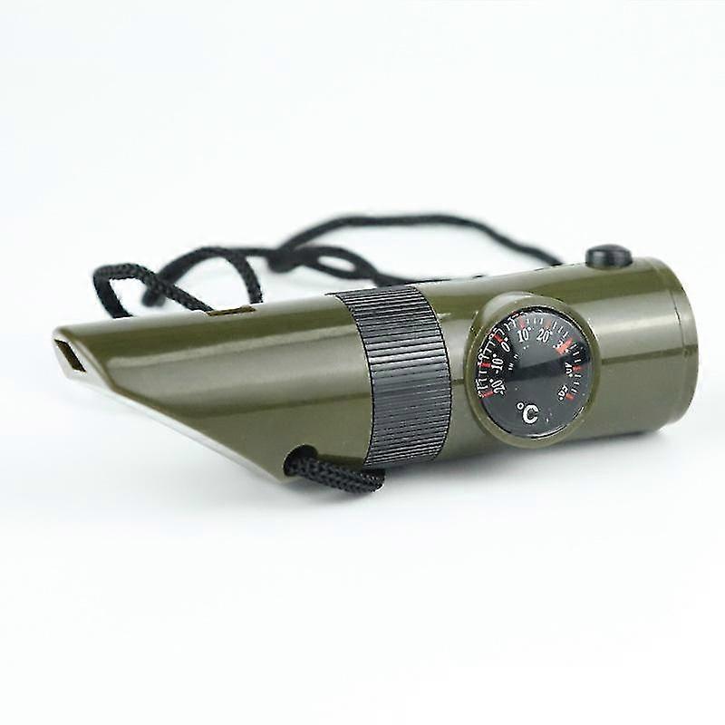 With Led Light Thermometer Compass Outdoor Camping Multifunctional Whistle