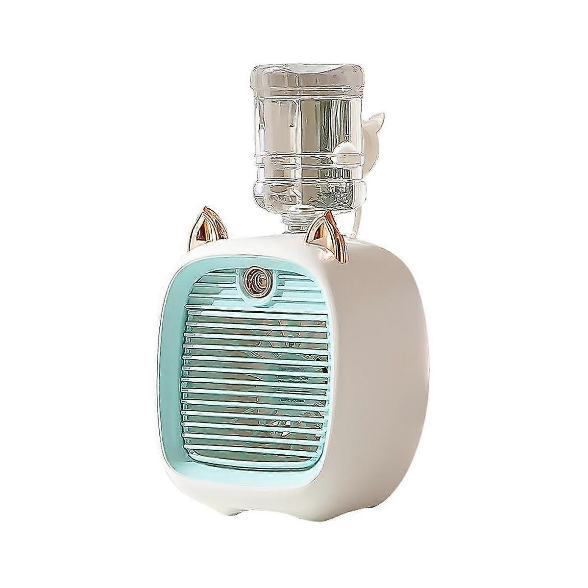 1200mah Mini Air Conditioner Portable Desktop Fan Humidifier Purifier 3 Speed 2 Mode Spray Usb Tabl