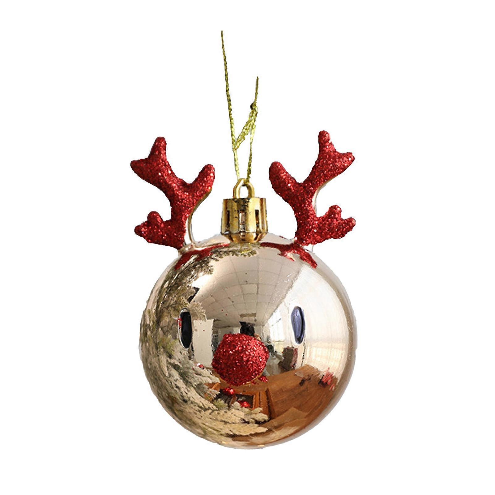 Christmas Tree Ball Pendant Elk Easy Hanging Scene Layout Cartoon Xmas Party Decoration Ball Pendant Party Supplies KAESI