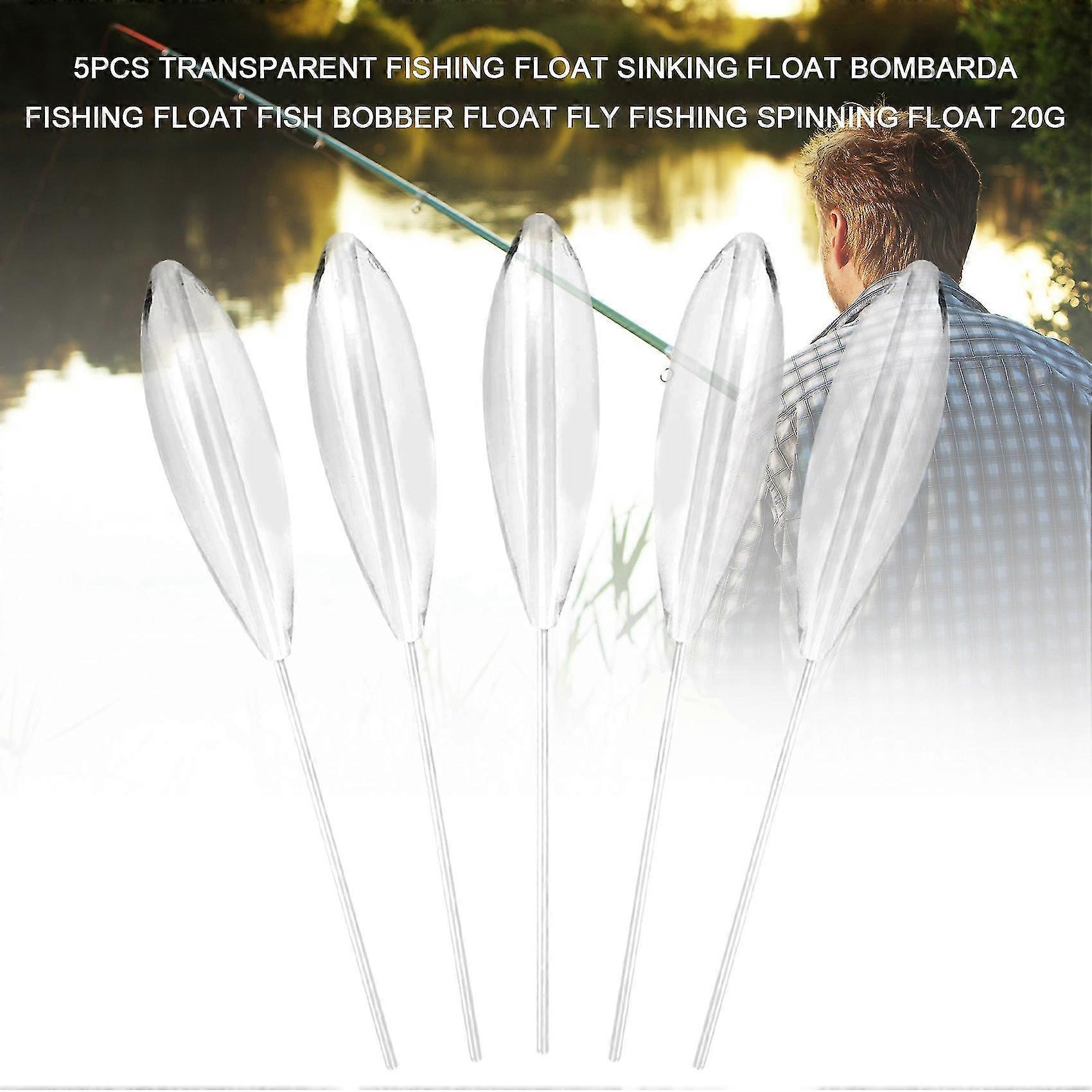 5pcs Transparent Fishing Float Sinking Float Bombarda Fishing Float Fish Bobber Float Fly Fishing S