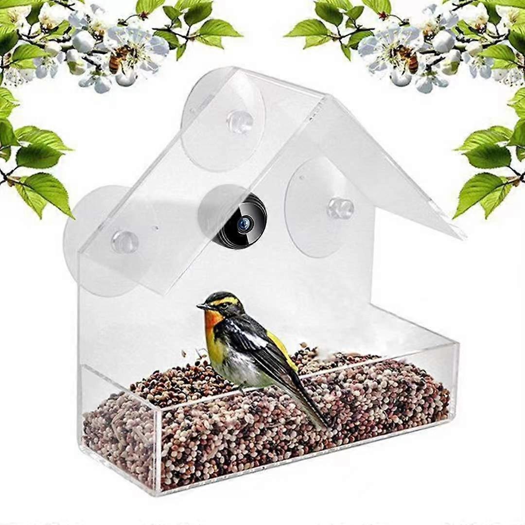 Window bird feeder, acrylic feeder, transparent
