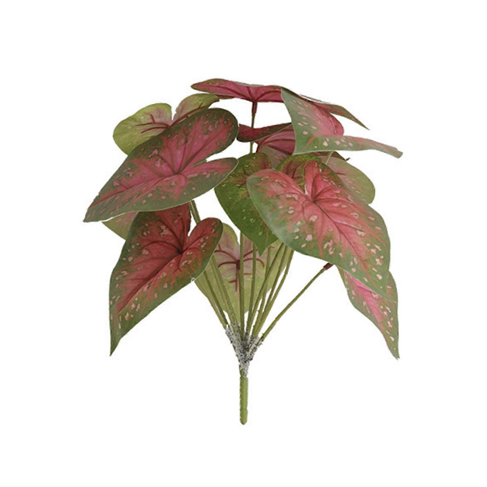 Artificial Green Plant Easy Care Realistic Not Wither Heart Shape Simulation Green Leaf Home Supplies KAESI