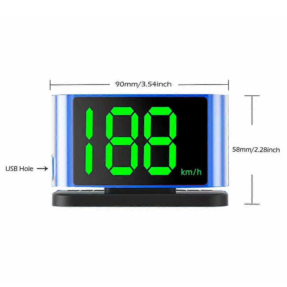 Universal Car HUD Head Up Display Dual Chips Smart Digital Speed Meter HD LCD Display Plug and Play Big Font for All Vehicle