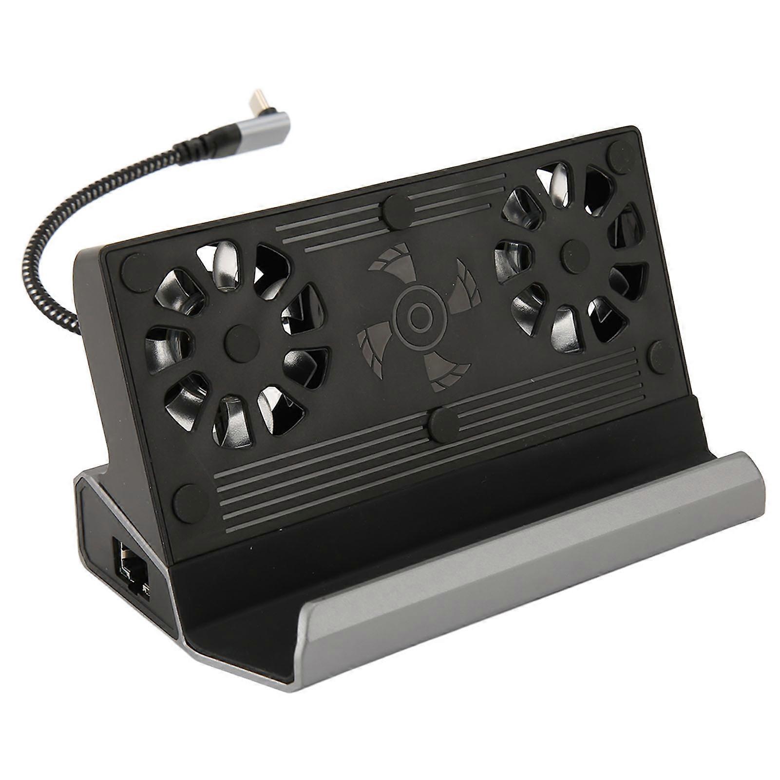 لمحطة إرساء Steam Deck 10 في 1 ل Rog Ally Dock مع 5 USB 3.0 2.0 مروحة تبريد مزدوجة HD واجهة وسائط متعددة 4K عند 60 هرتز 100 واط شحن YEMMA