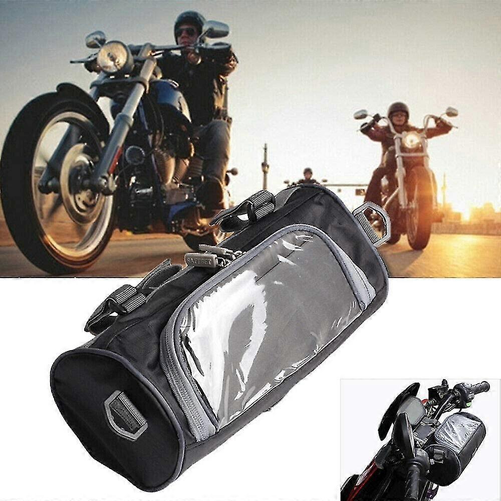 Motorcycle Handlebar Bag Small, Ride-large Touch Screen Small Fork Bag Removable Shoulder Strap Waterproof-motorcycle Front Handle Storage Bag Contain