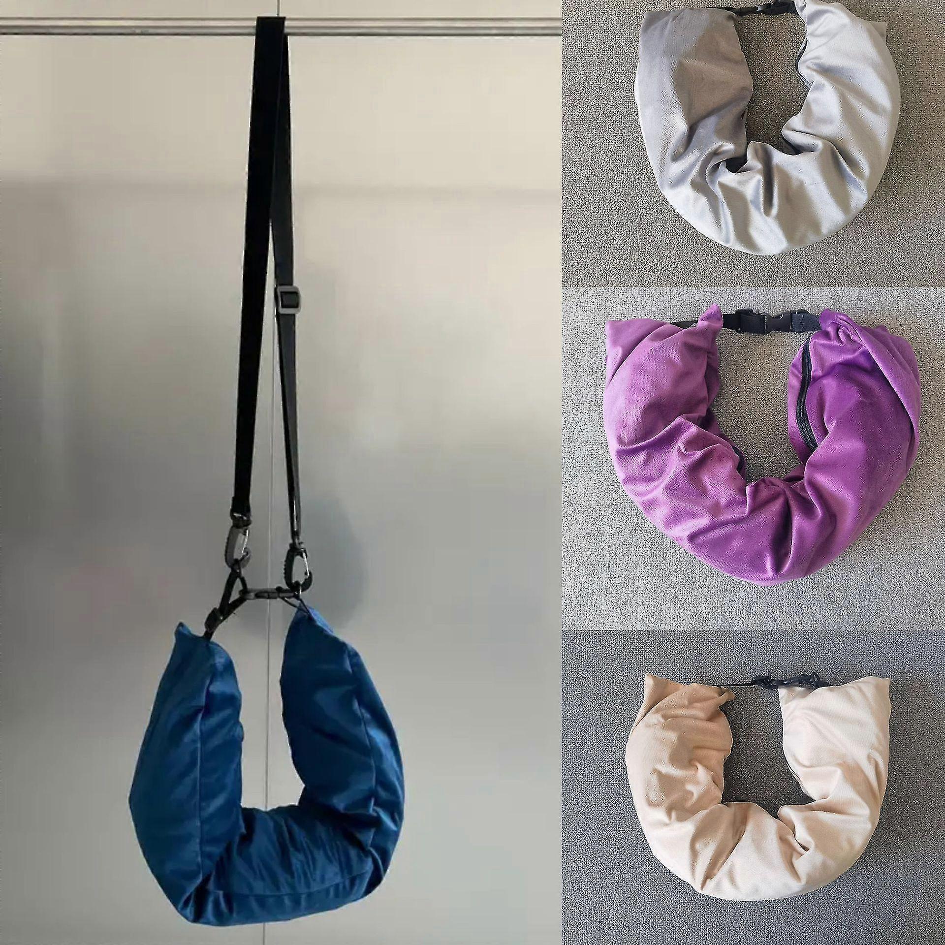 Almofada de pescoço recheável para viagem, almofada de pescoço encher com roupas de material para bagagem extra viagem EssentialsC5