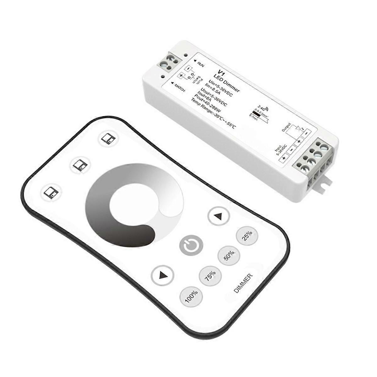LED Light Strip Intelligent Dimming Monochrome Controller 2.4G Stepless Dimming Panel Remote Contro