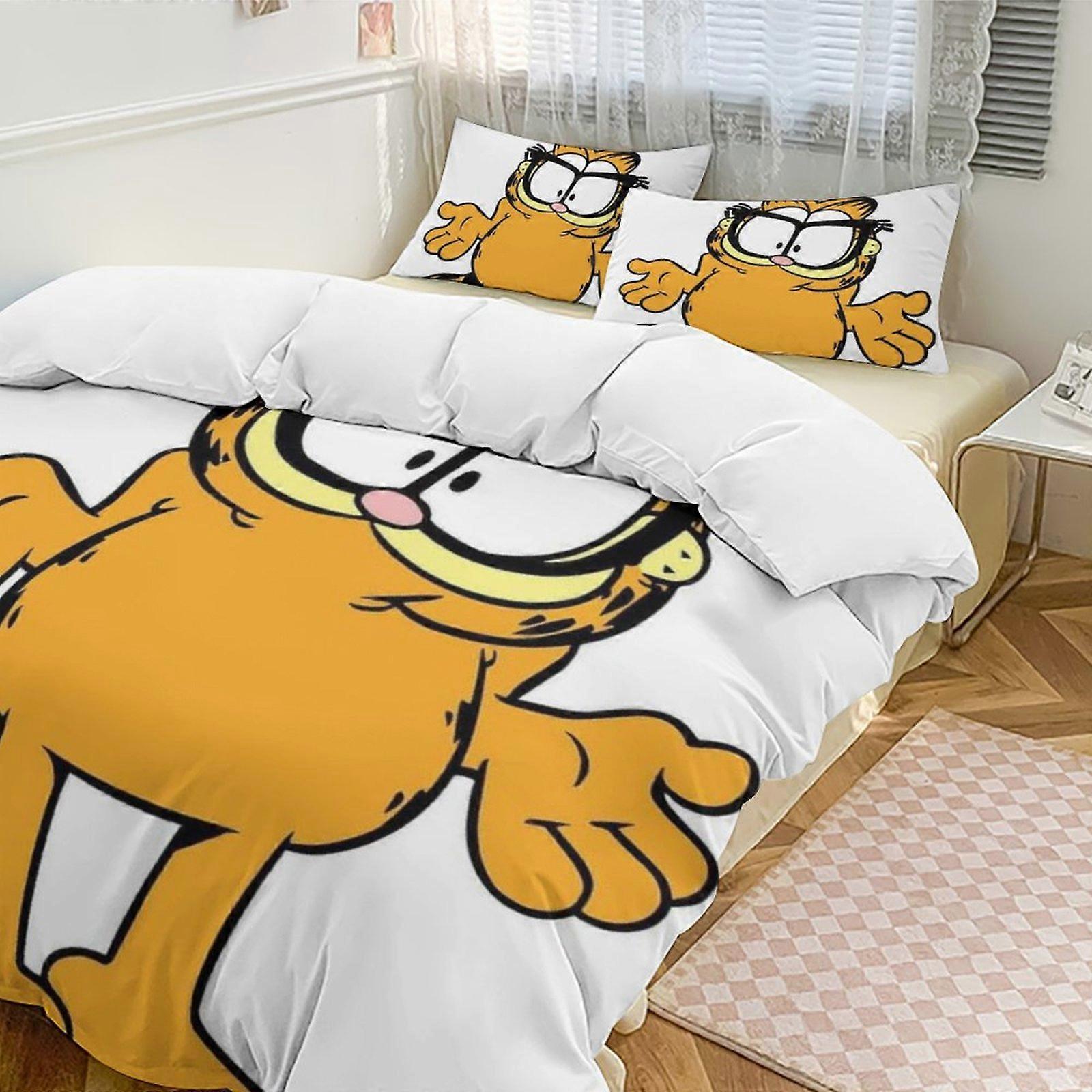 a2745 Lençóis O Conjunto de Cama Garfield Capa de Edredão Capa de Edredão Tema dos Desenhos Animados Lençóis de Quarto de Crianças iip2745
